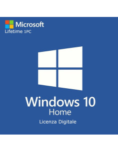 Windows Microsoft 10 Home 32/64 Bit Licenza Digitale 1 Pc Multilingua ITA