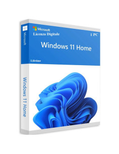 Windows Microsoft 11 Home 32/64 Bit Licenza Digitale 1 Pc Multilingua ITA