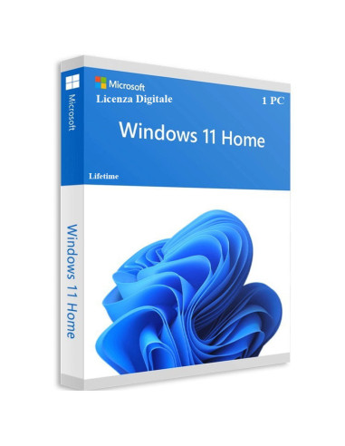 Windows Microsoft 11 Home 32/64 Bit Licenza Digitale 1 Pc Multilingua ITA