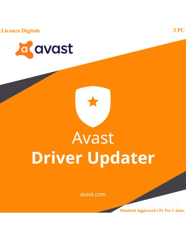 AVAST Aggiornamento Driver 3 PC 1 Anno