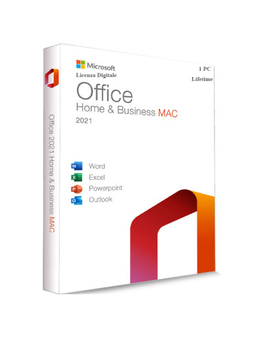 Licencia digital Microsoft Office Home & Business Mac 2021 1 PC multilingüe