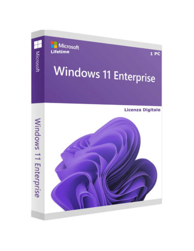 Windows Microsoft 11 Enterprise 64 Bit Licenza Digitale 1 Pc Multilingua